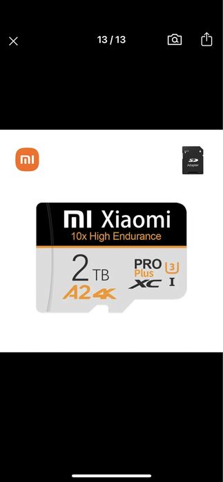 Card de memorie 2 TB MicroSD XC +cadou