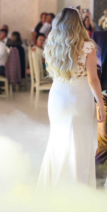 Rochie mireasa sirena cu trena detasabila