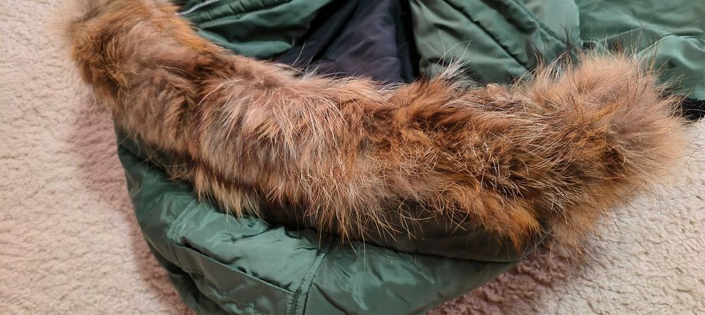 Дамска парка с естествен косъм