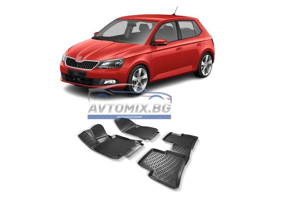 Гумени стелки зa Skoda Fabia 2014-2021 г., RizLine