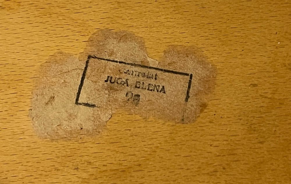 Orar școlar vechi din lemn pictat manual Jucăria Deva anii 70