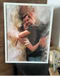 Tablou personalizat in stil pictura digitala watercolor cadou ideal
