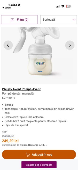 Pachet bebelusi, sterilizator, incalzitor / pompa manuala/ antilop