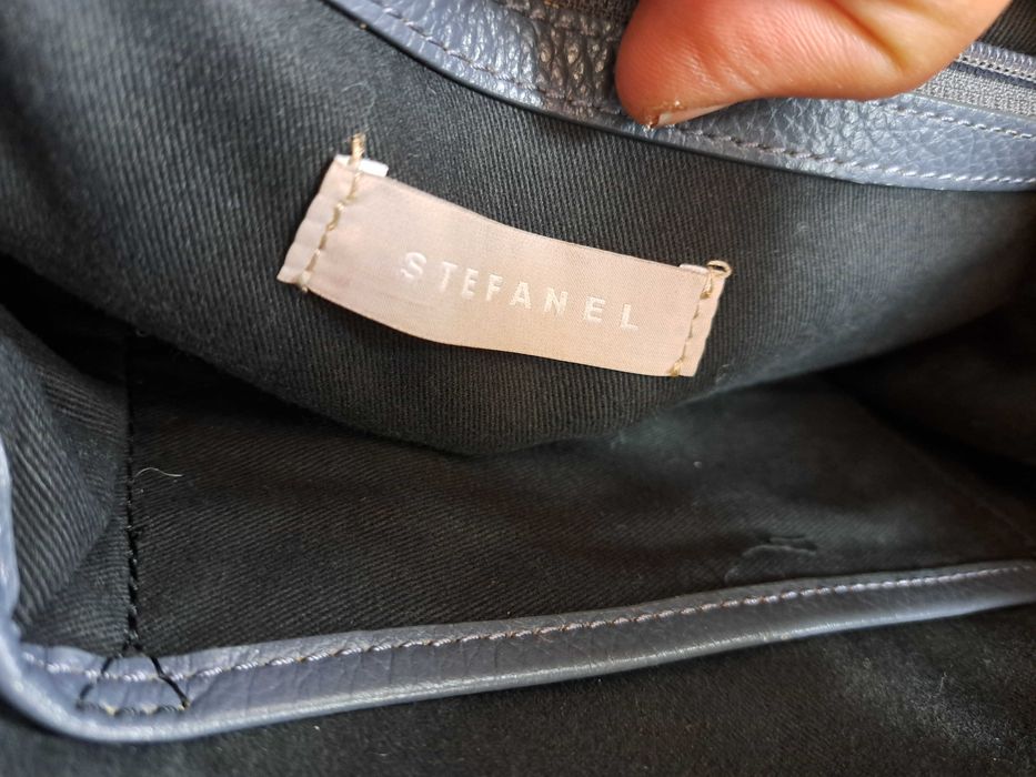 дамска чанта,Stefanel,текстилна сива торба