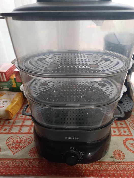 Aparat de gătit cu aburi pe 3 nivele