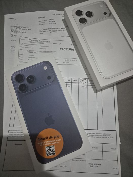 Iphone 17 Pro Max 256gb - Sigilat - Liber de rețea - Factura