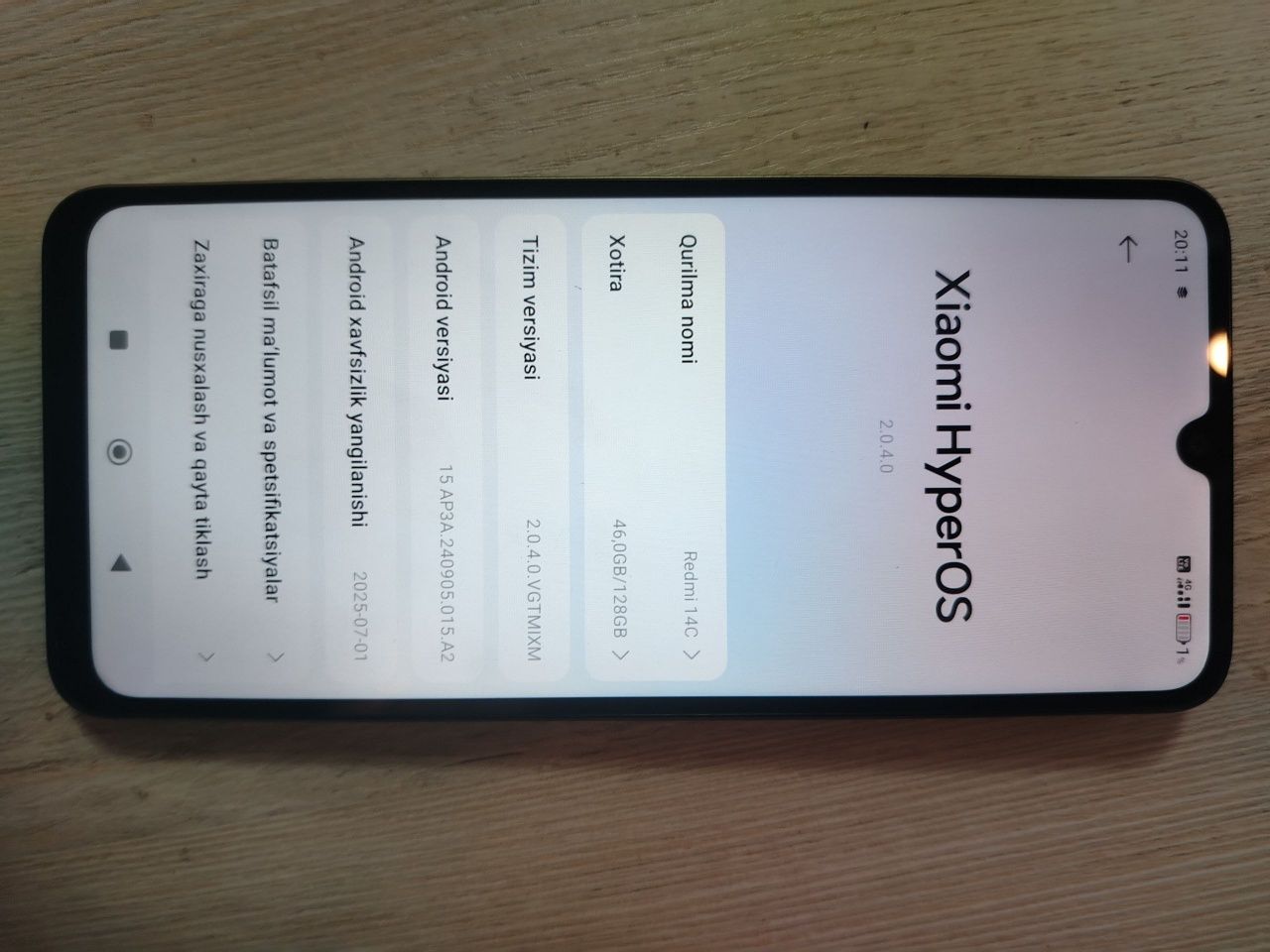 Telefon Redmi 14 c sotiladi