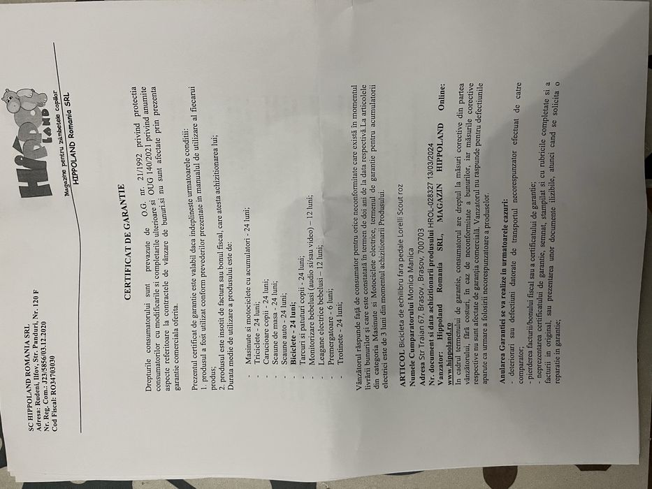 Bicicleta de echilibru/ fara pedale. Ca noua. Este inca in Garantie