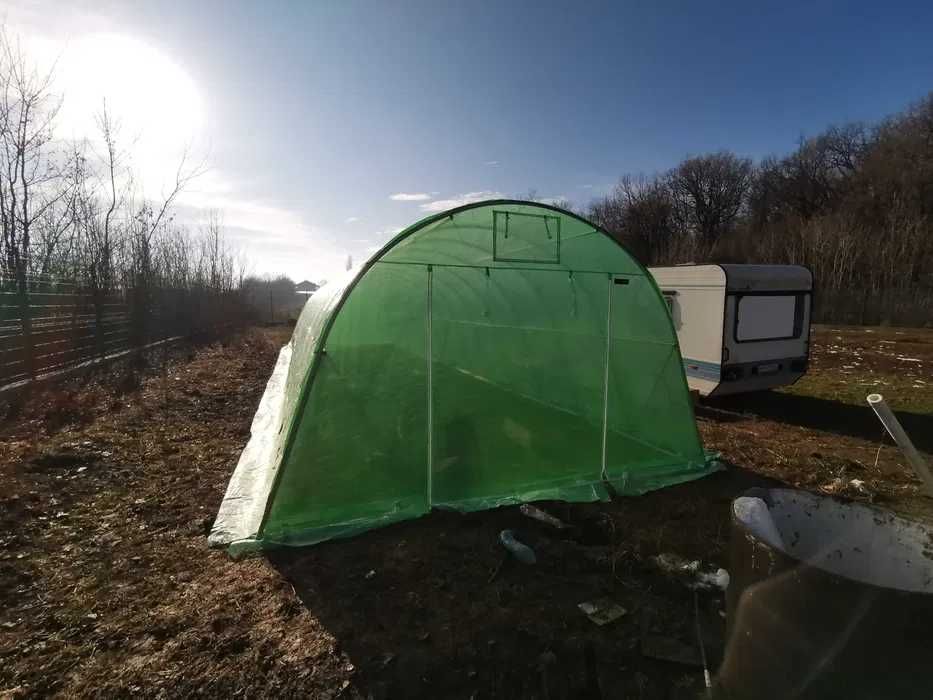 Solar de gradina 4x8 m, teava galvanizata - Corturi24.RO