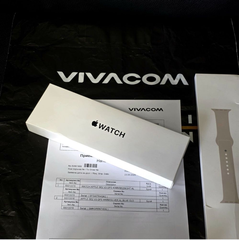 ЗАПЕЧАТАН 40mm Apple watch SE2 V3 Vivacom Гаранция 2027г. Midnight