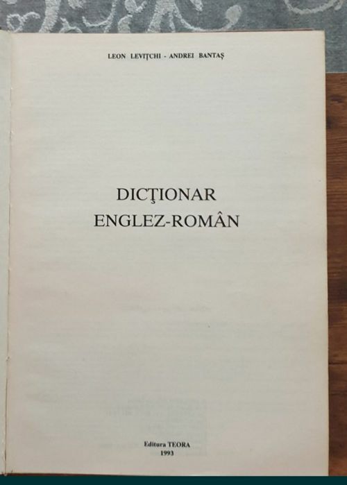 Dictionar englez - roman. Leon Levitchi, Andrei Bantas (70000 cuvinte)