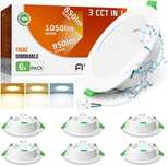 НОВИ! LED лунички, 10W, димируеми, 3 цветни температури, 6 бр/к-кт