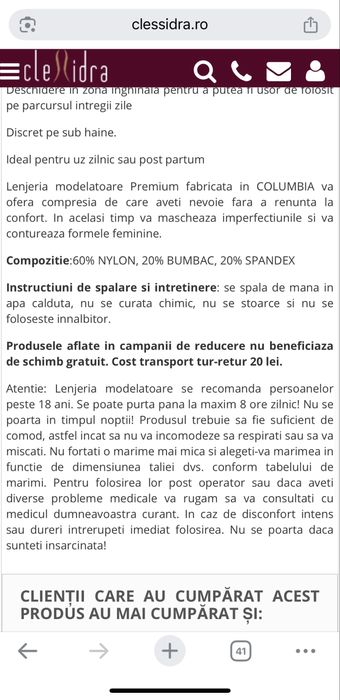 Body modelator Antonella (Clesidra)