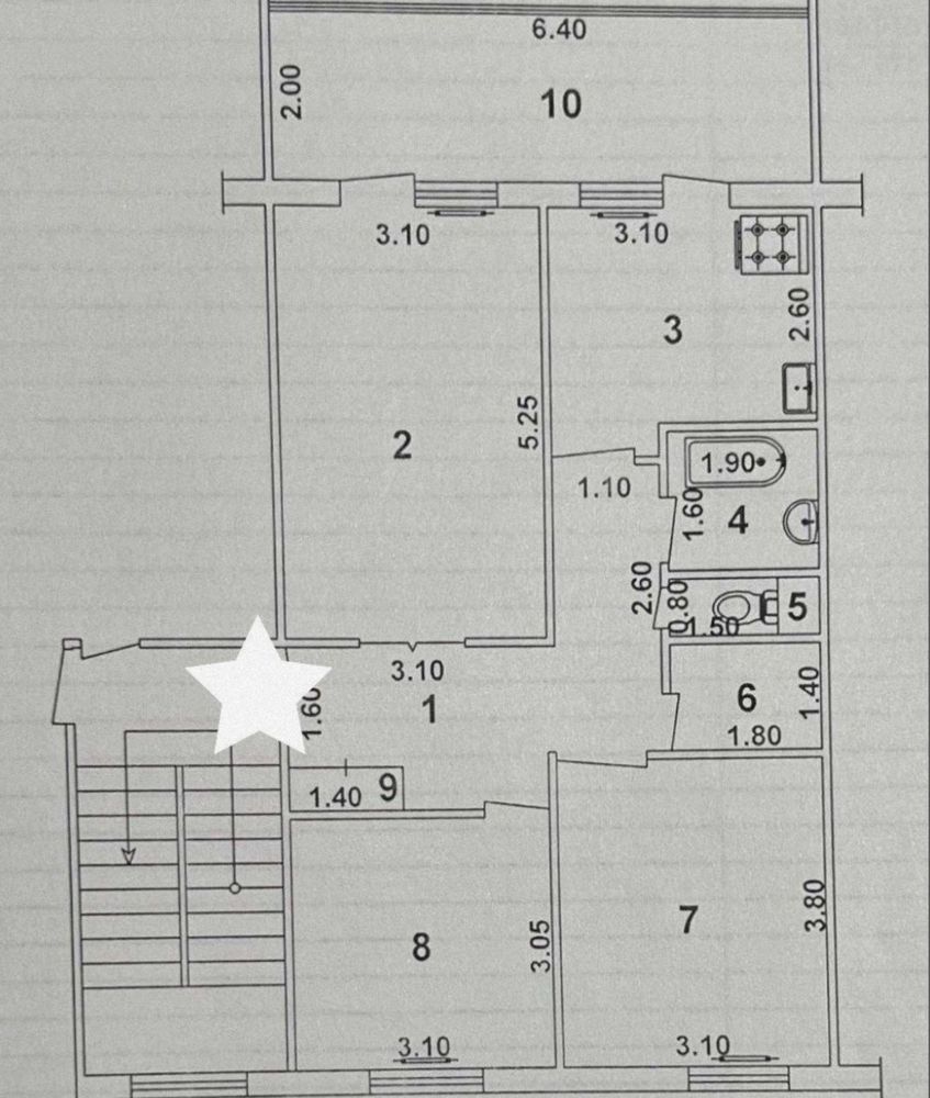 Карасу-4  3-х комнатная квартира 78м2 5-этаж, улучшенка