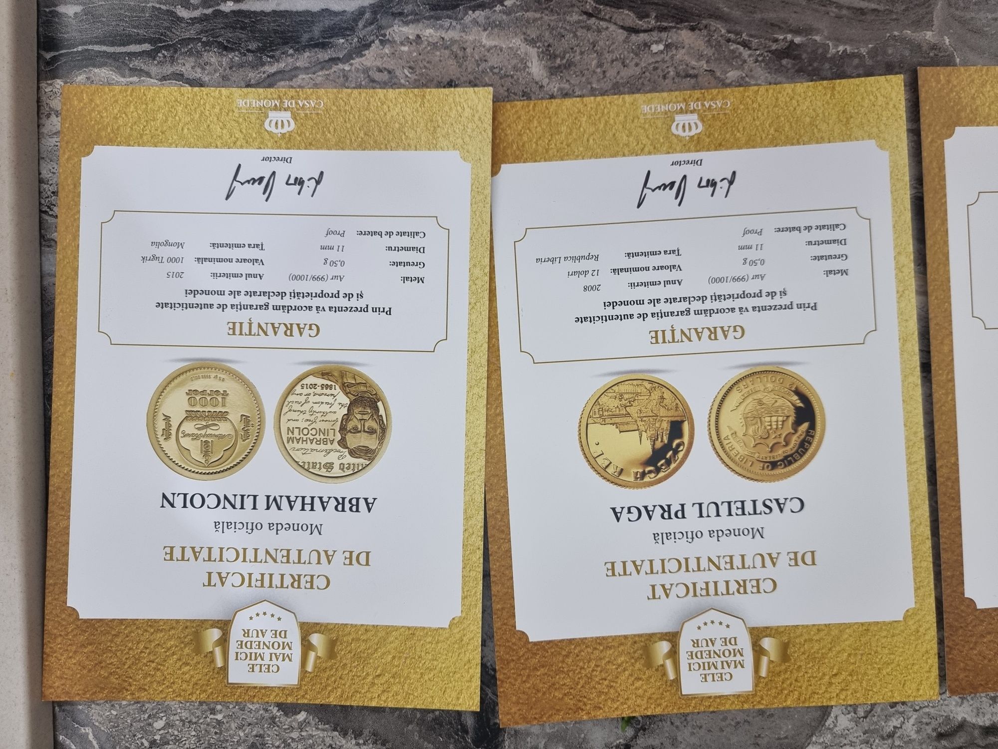 Colecție 13 monede 24k aur