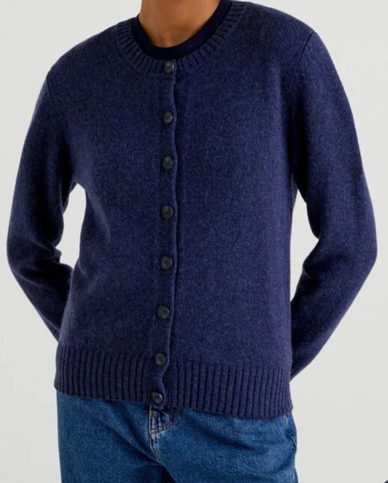 Вълнена жилетка Benetton Shetland wool, размер XS