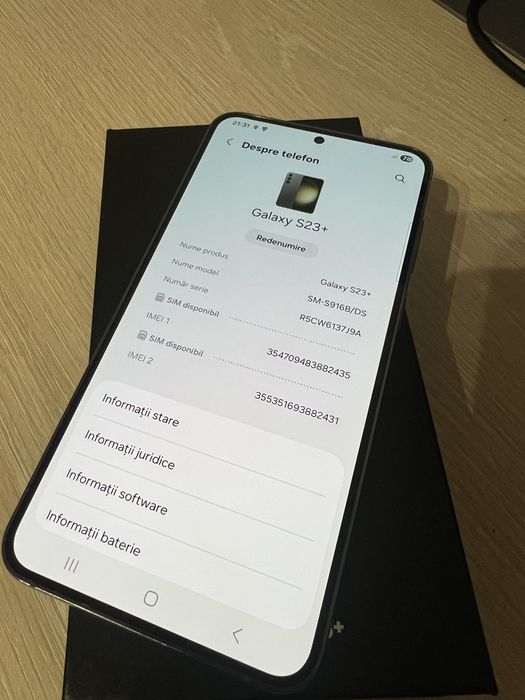 Samsung S23+ Plus 256 Gb green neverlocked iiimpecabil