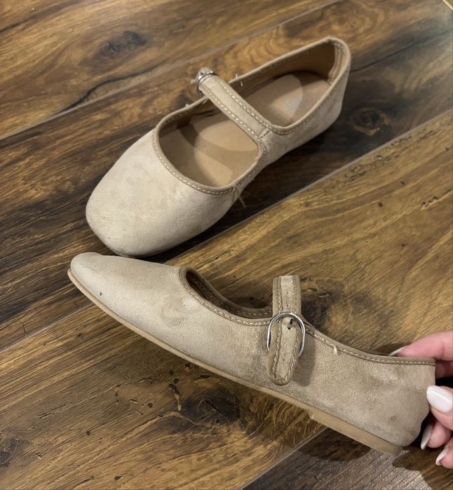 Balerini piele intoarsa Zara marimea 30