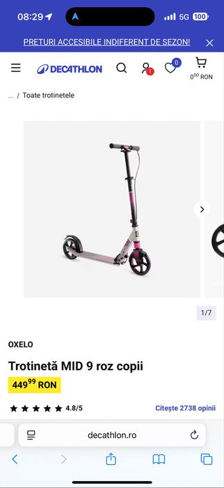 Trotineta MID9 Oxelo copii