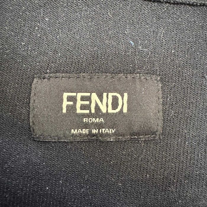 Fendi Embroidered Logo Wool Hoodie