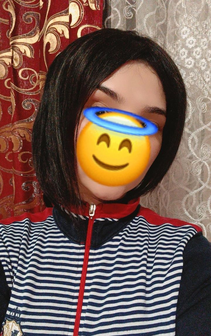 Натуральный парик каре. Parik. Sochlar nalichida