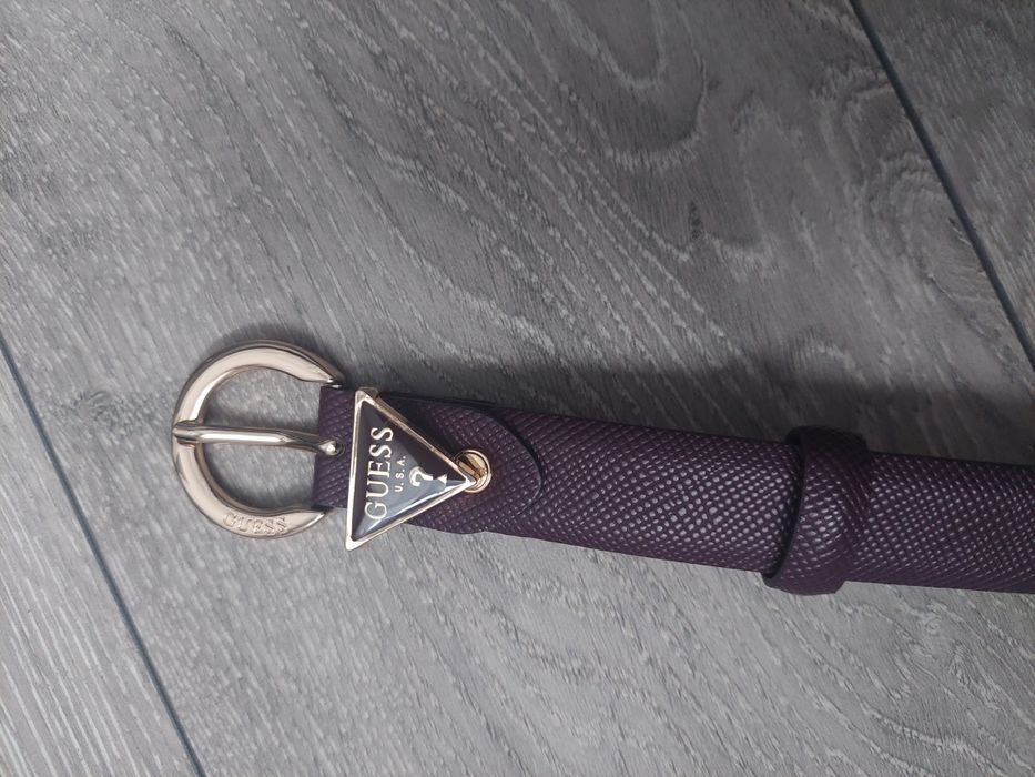 Guess, дамски колан, виолетов цвят
