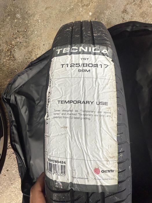 Резервна гума патерица 125/80/R17 Audi q2, q3, q5, q7, A4, a6, VW…