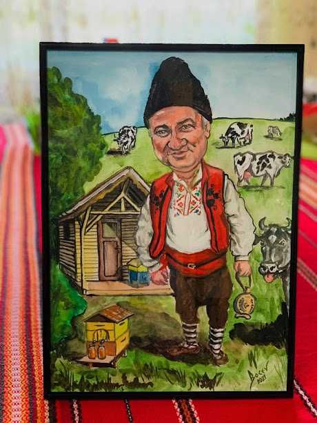 Карикатури и Портрети по снимка + РАМКА | Готов подарък за 3 дни