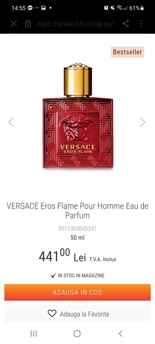 Versace Eros Flame Bărbați