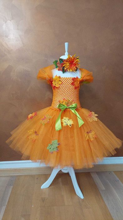Rochita TUTU Zana Toamna Nuca Frunze Colorate Recolta serbare carnaval