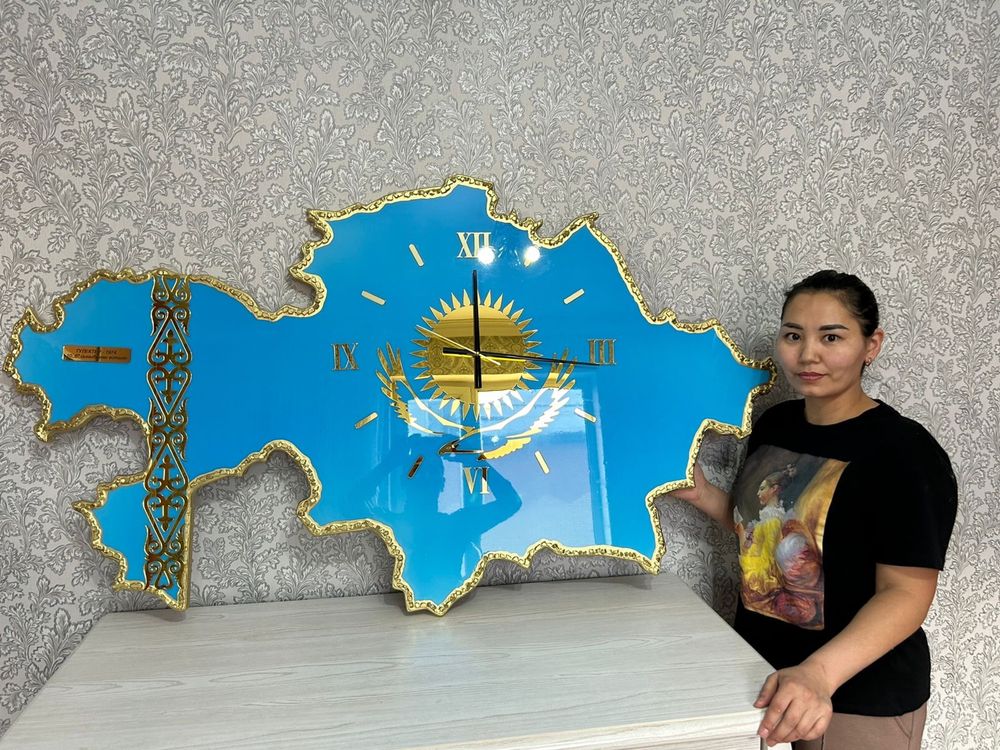 Карта Казахстана часы