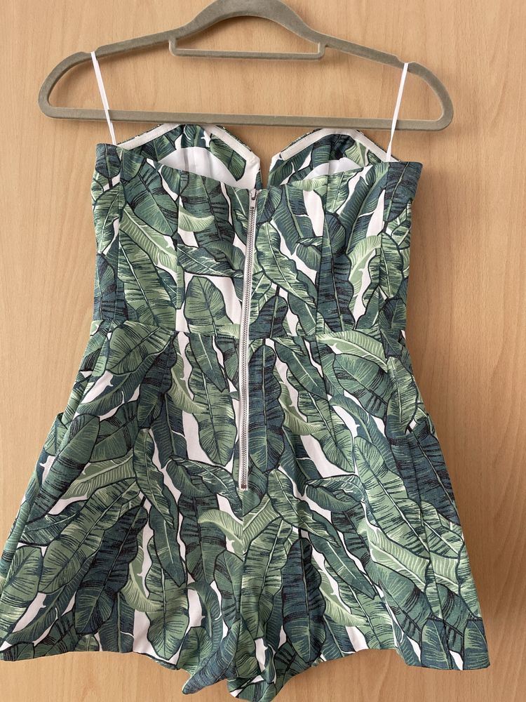 Дамски къс гащеризон със сърцевидно деколте H&M Conscious