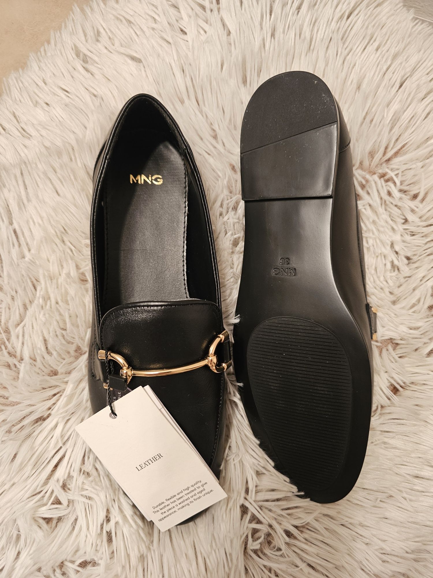 Vand mocasini de piele Mango