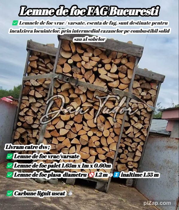 Lemne de foc carpen si fag - Depozit - Carbuni lignit -