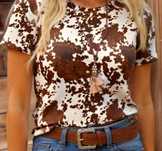 Vand tricou cow print