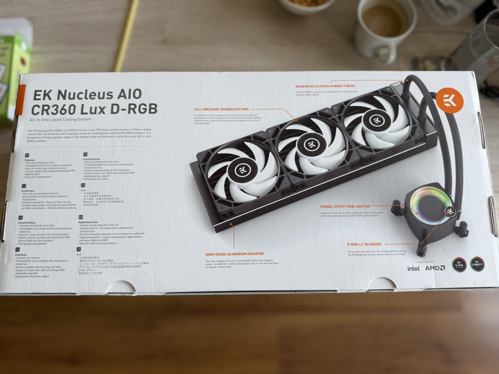 Воден охладител-EK Nukleus AIO CR 360 Lux D-RGB