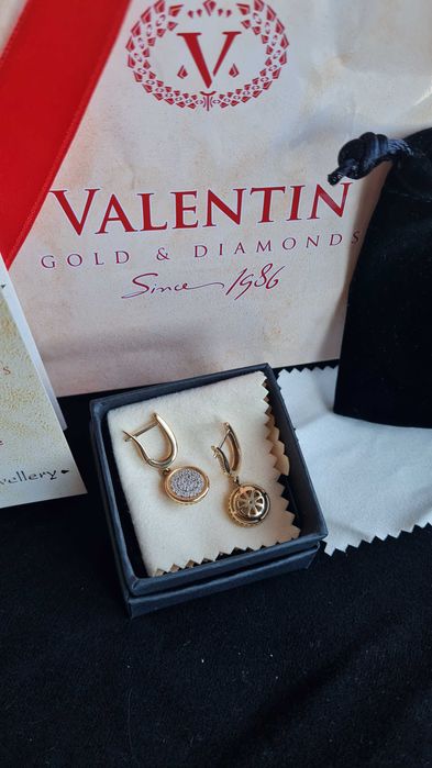 Златни обеци Valentin