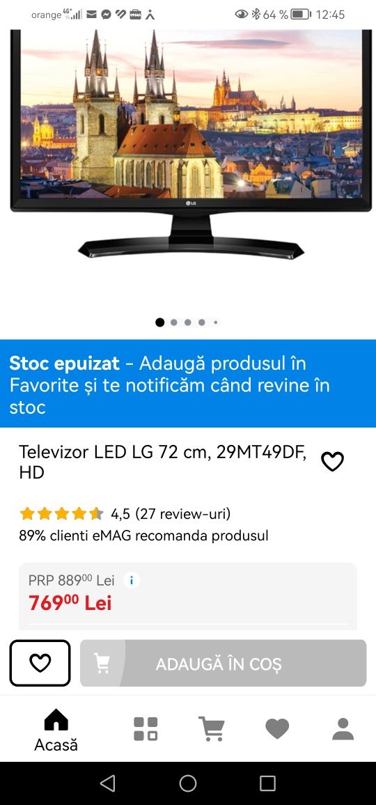 Televizor led LG 72cm