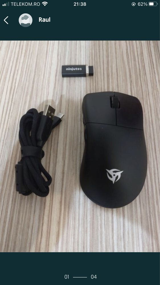 Mouse Ninjutso Origin One X Wireless Ultralight, model NM001