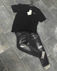 Blugi DSQUARED si Tricou Jacquemus