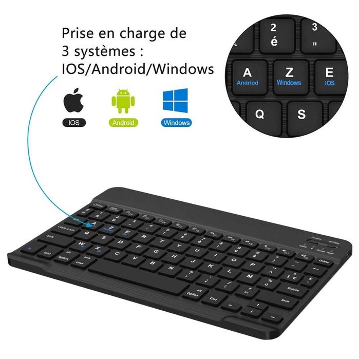 Tastatură Bluetooth Wireless AZERTY Ușoară Subțire