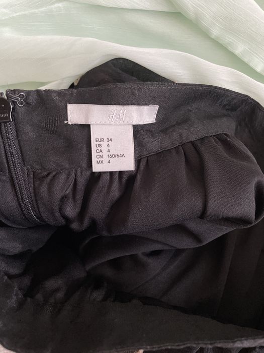 Fusta neagra HM eleganta organza marime 34