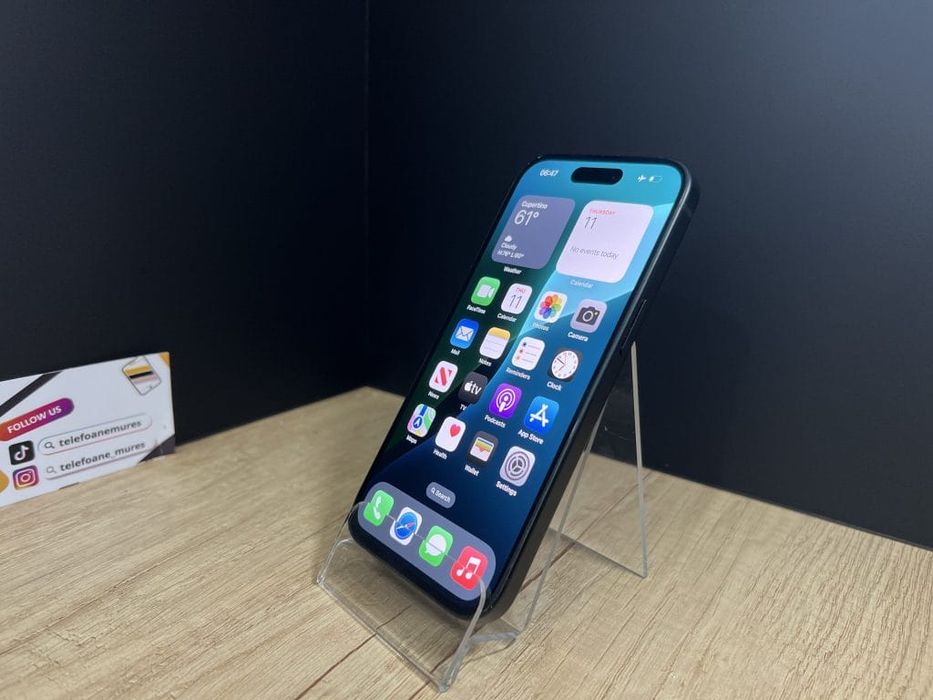 Iphone 15 128Gb Black 3 ani garanție, Telefoane Mureș