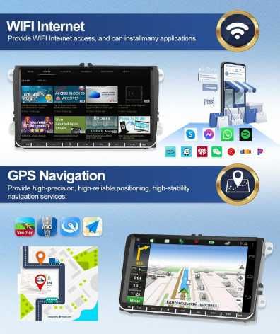 CAMECHO мултимедия за VW Golf 5 Polo Skoda, 1+ 32G, Android 13, 2 DIN
