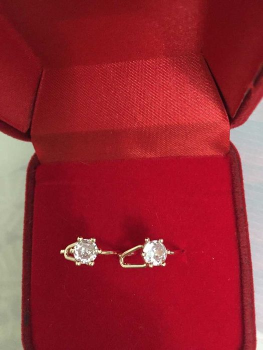 Детские серёжки со стразами