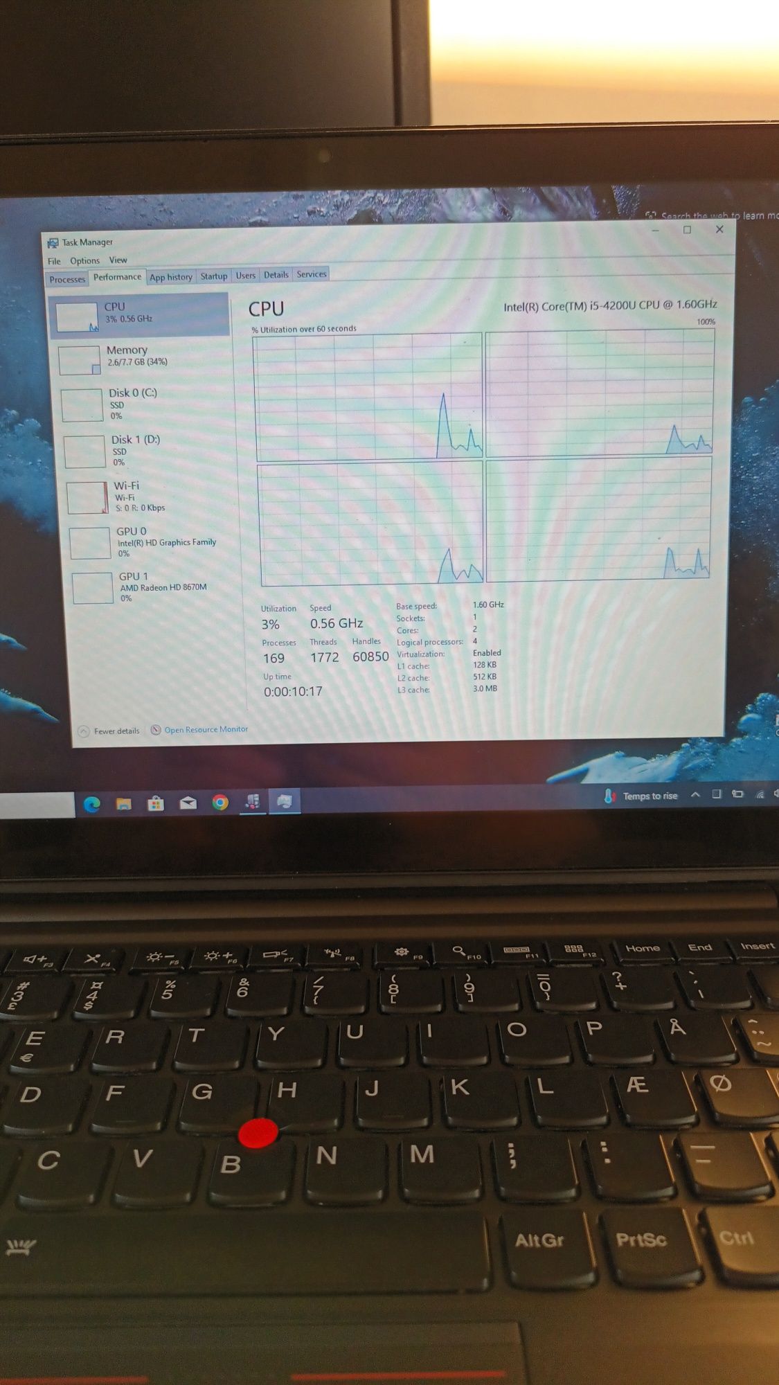 Laptop Lenovo Thinkpad S440 , i5-4200U, 8GB ram, touch-screen,  14"