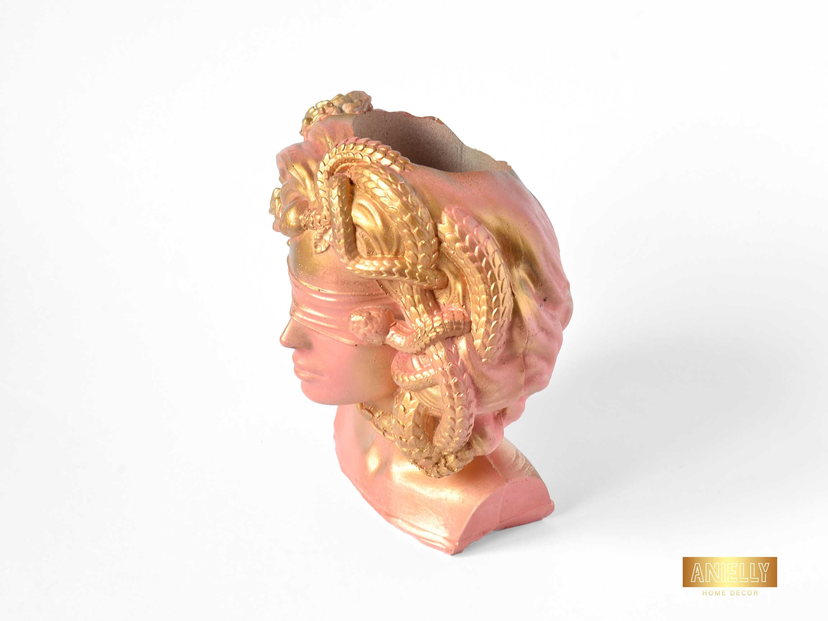 Декоративна саксия с форма на глава на гръцка богиня / Подарък за жена