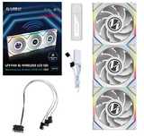 Set 3 ventilatoare 120 mm Lian Li UNI Fan SL Wireless LCD ARGB Reverse
