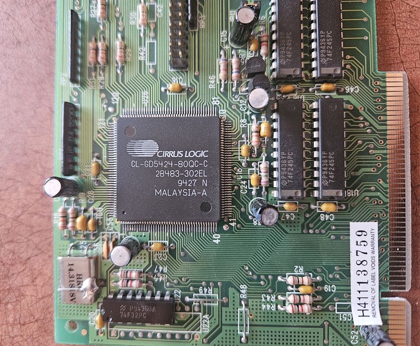 Placa video retro VLB Cirrus Logic CL-GD5424 1MB