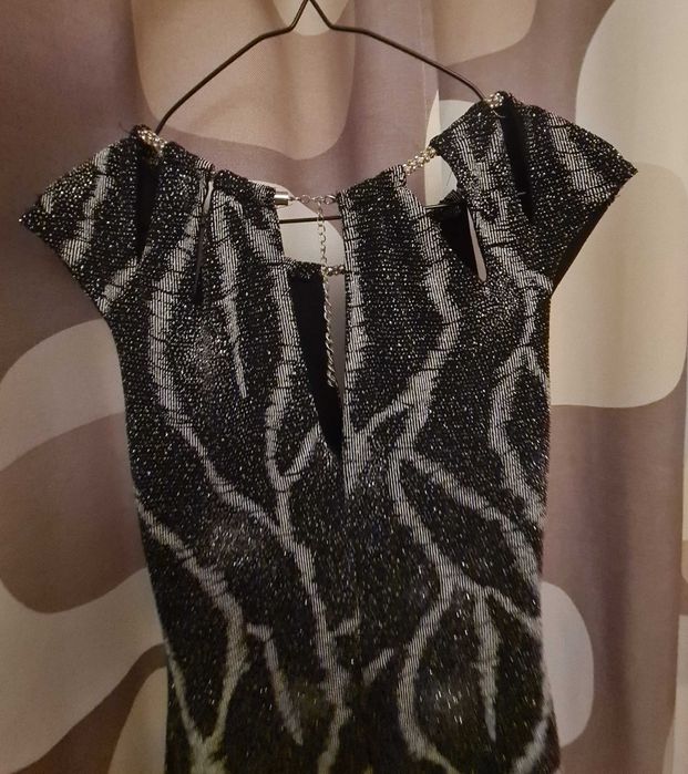 Rochie de ocazie sexy mărimea M neagră cu sclipici